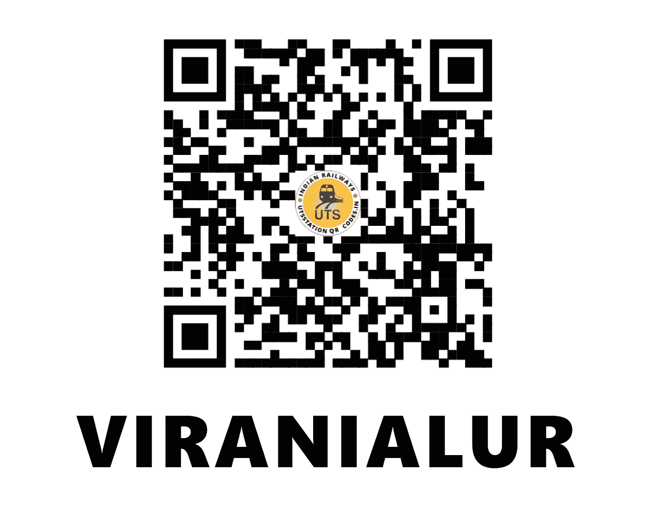 UTS QR Code for VIRANIALUR - VRLR (SR - TAMIL NADU)